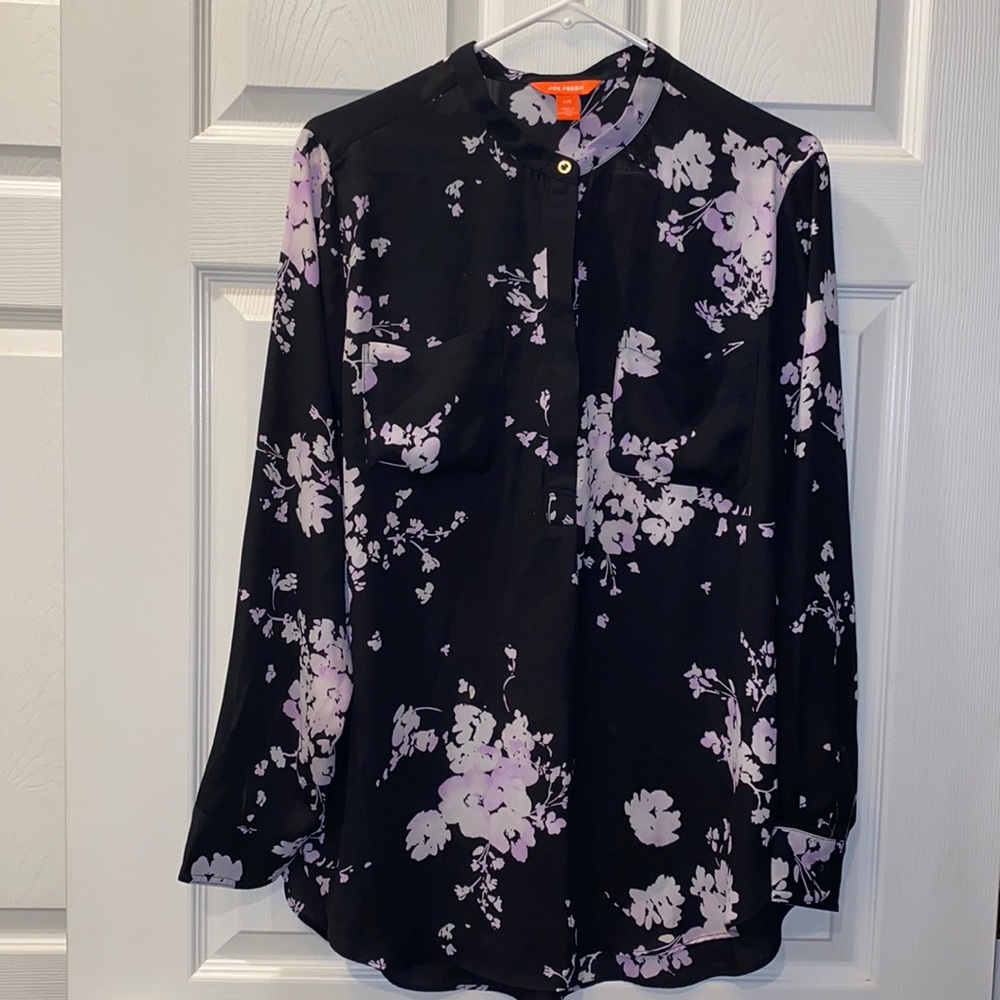 Joe Fresh Floral Semi Sheer Top